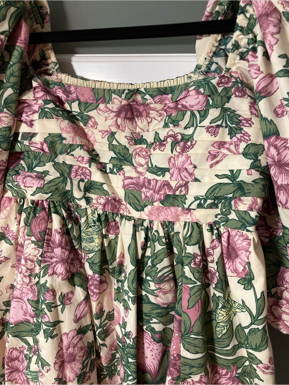 Abercrombie & Fitch Emerson mini dress puff sleeves in purple floral print - S - Picture 4 of 15